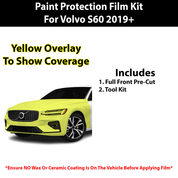 Fits Volvo S60 (R-Design & Core & Plus & Ultimate) 2019+ Precut Premium Paint Protection Film Clear Bra PPF Decal Film Kit Cover