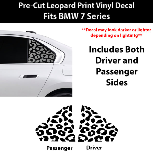 Fits BMW 7 Series 2023-2026 Animal Leopard Cheetah Cow Window Vinyl Decal Stickers