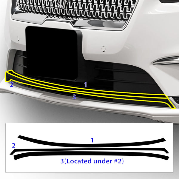 Vinyl Chrome Delete Grille Side Window Rear Blackout Decal Stickers Overlay Film Fits Lincoln MKZ