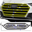 Vinyl Chrome Delete Grille Bezel Lip Side Window Blackout Decal Stickers Overlay Film Fits Audi A7 & S7 Sportback 2019-2024