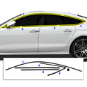 Vinyl Chrome Delete Grille Bezel Lip Side Window Blackout Decal Stickers Overlay Film Fits Audi A7 & S7 Sportback 2019-2024