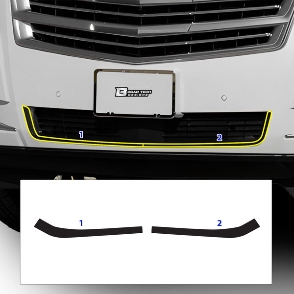 Vinyl Chrome Delete Grille Side Window Rear Blackout Decal Stickers Overlay Film Fits Cadillac Escalade 2015-2020