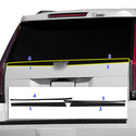 Vinyl Chrome Delete Grille Side Window Rear Blackout Decal Stickers Overlay Film Fits Cadillac Escalade 2015-2020