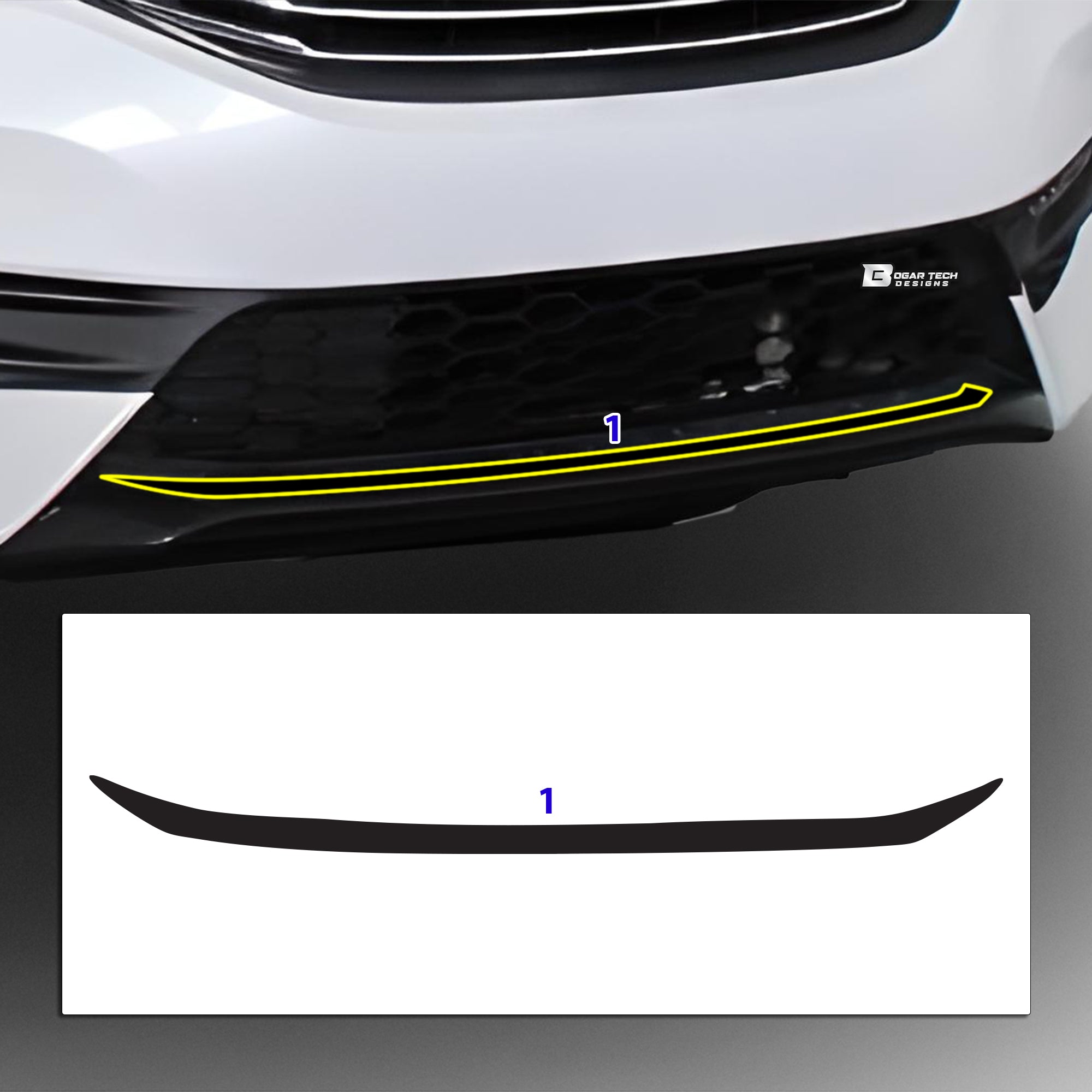 Vinyl Chrome Delete Grille Side Window Rear Wheel Blackout Decal Stickers Overlay Film Fits Honda Accord 2013 - 2017 - Bogar Tech Designs
