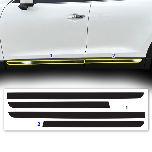 Vinyl Chrome Delete Wheel Rim Front Grille Trim Blackout Decal Stickers Overlay Film Fits Mazda CX-9 2016-2023