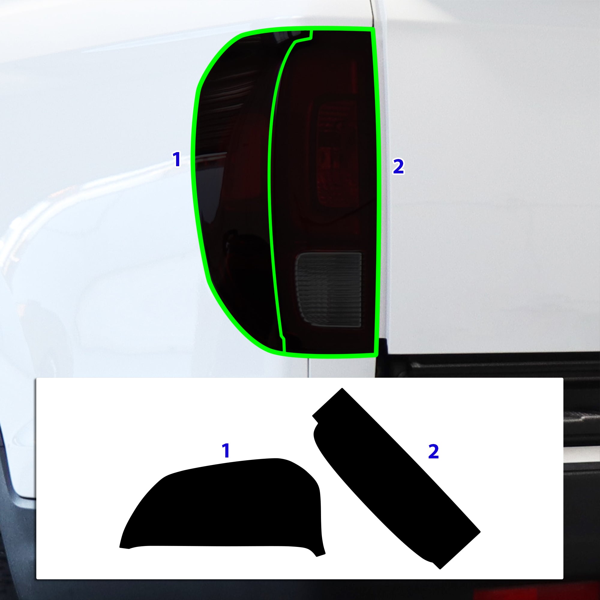Full Headlight Taillight Precut Smoked PPF Tint Kit Film Overlay Fits Honda Ridgeline 2017 - 2025 - Bogar Tech Designs