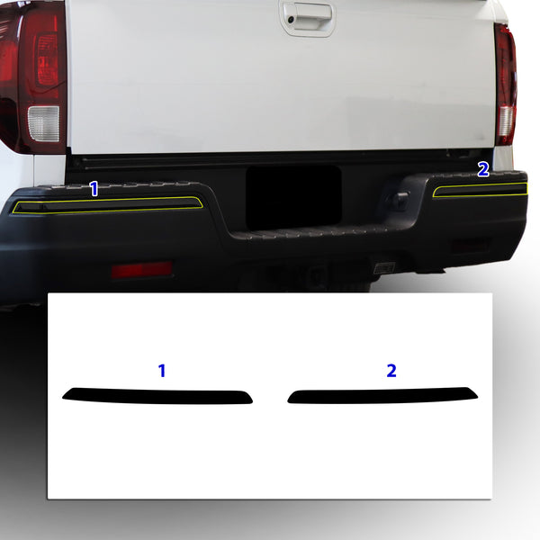 Vinyl Chrome Delete Grille Side Window Rear Blackout Decal Stickers Overlay Film Fits Honda Ridgeline