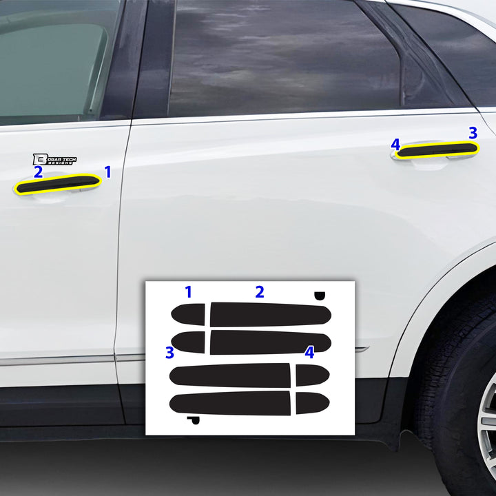 Vinyl Chrome Delete Grille Side Window Rear Blackout Decal Stickers Overlay Film Fits Cadillac XT5 2017 - 2025 - Bogar Tech Designs