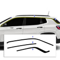 Vinyl Chrome Delete Grille Side Window Rear Blackout Decal Stickers Overlay Film Fits Jeep Compass 2018-2024