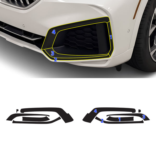 Fits BMW X6 2019-2023 Vinyl Chrome Delete Grille Blackout Decal Stickers Overlay Film