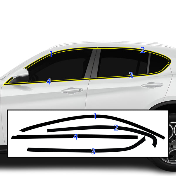 8 Stuks Auto Deurgreep Beschermer Voor Alfa Romeo Stelvio SUV 2017-2023 8 Stuks Auto Deurgreep Beschermer Voor Alfa Romeo Stelvio SUV 2017-2023