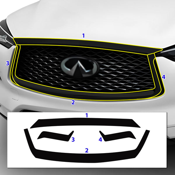 Autocollants Réparation Boutons Vitre Pour Infiniti Q30 QX30 2016-2018 - Protection Commandes Portières - 4