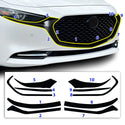 Vinyl Chrome Delete Grille Window Wheel Blackout Decal Stickers Overlay Film Fits Mazda 3 2019-2024