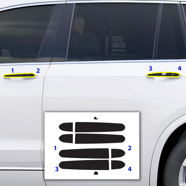 Vinyl Chrome Delete Grille Side Window Rear Blackout Decal Stickers Overlay Film Fits Cadillac XT6 2020-2024