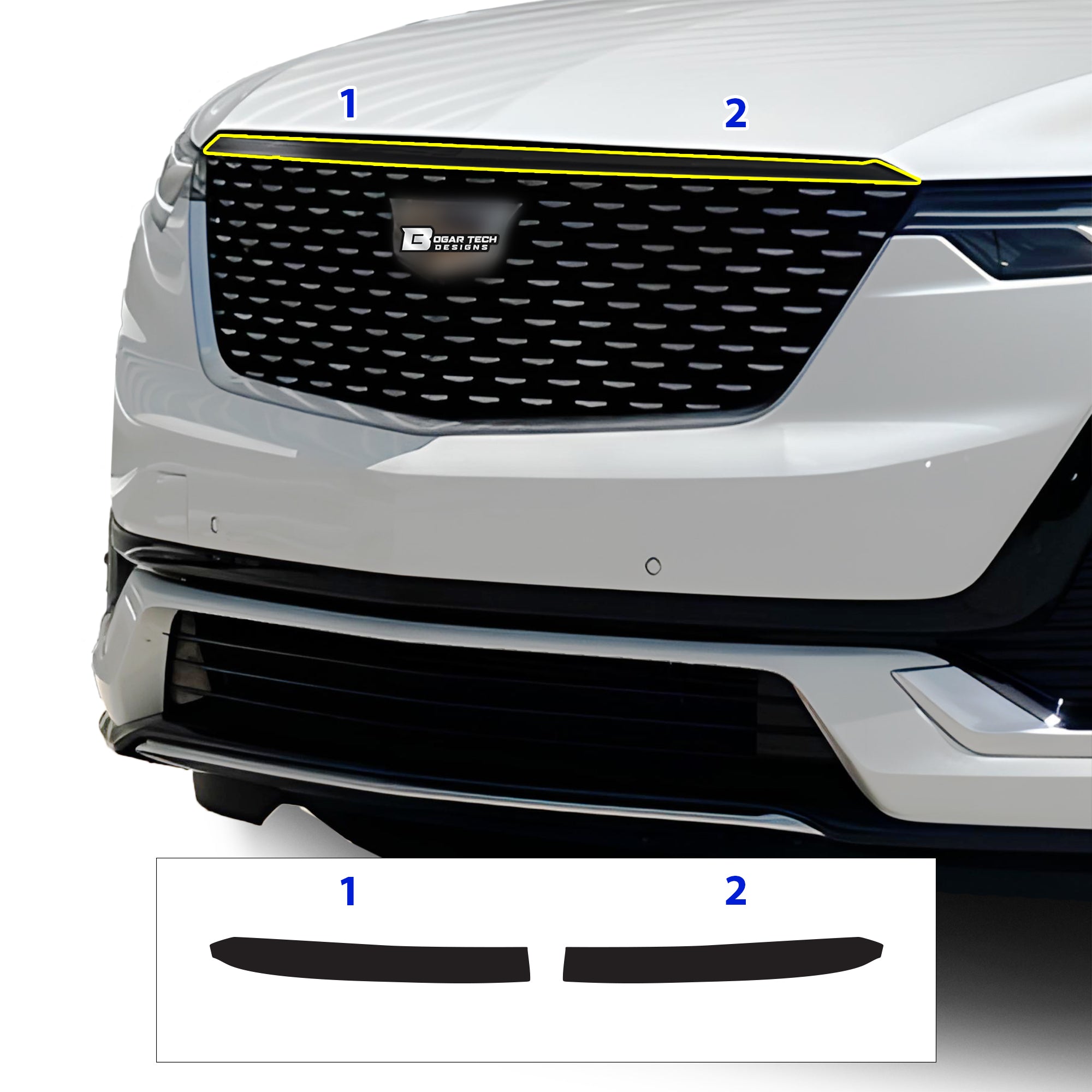 Cadillac XT6 2020-2025 Blackout Chrome Delete Kit - Precut Gloss Black Vinyl Overlays