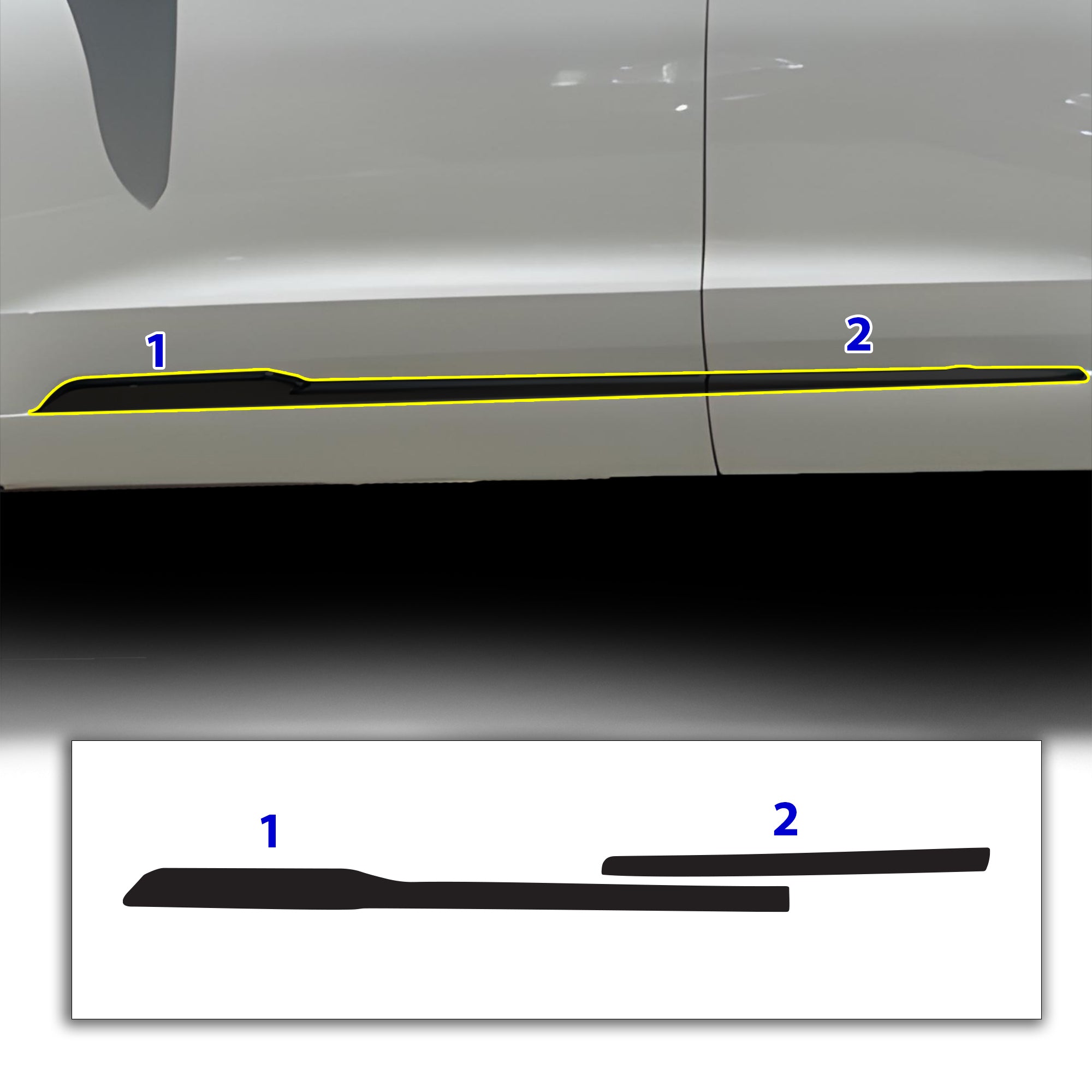 Vinyl Chrome Delete Grille Side Window Rear Blackout Decal Stickers Overlay Film Fits Cadillac XT6 2020 - 2025 - Bogar Tech Designs