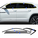 Fits Volkswagen Atlas Cross Sport Vinyl Chrome Delete Grille Side Window Rear Blackout Dechrome Decal Stickers Overlay Film 2020-2025