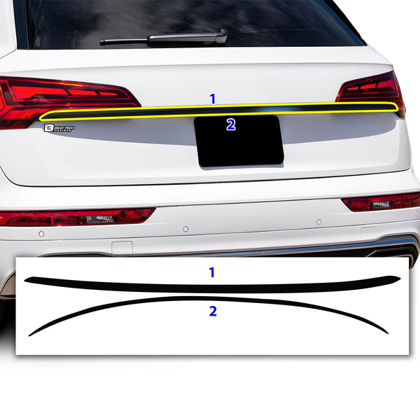 Vinyl Chrome Delete Grille Side Window Rear Blackout Decal Stickers Overlay Film Fits Audi Q5