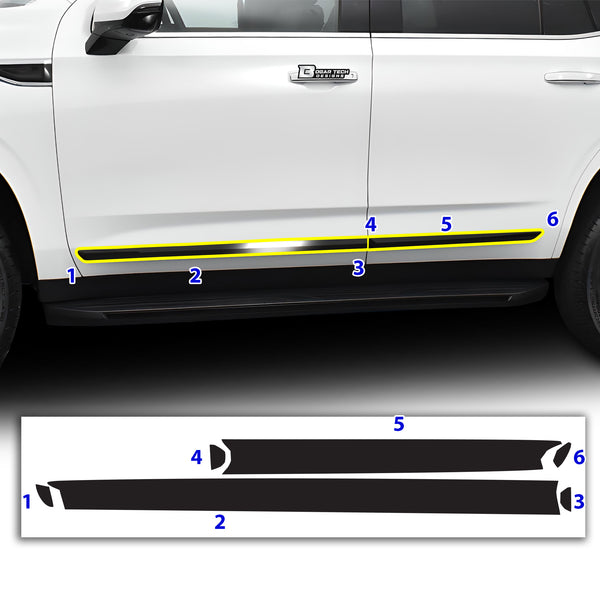 Vinyl Chrome Delete Grille Side Window Rear Blackout Decal Stickers Overlay Film Fits GMC Yukon 2021-2023