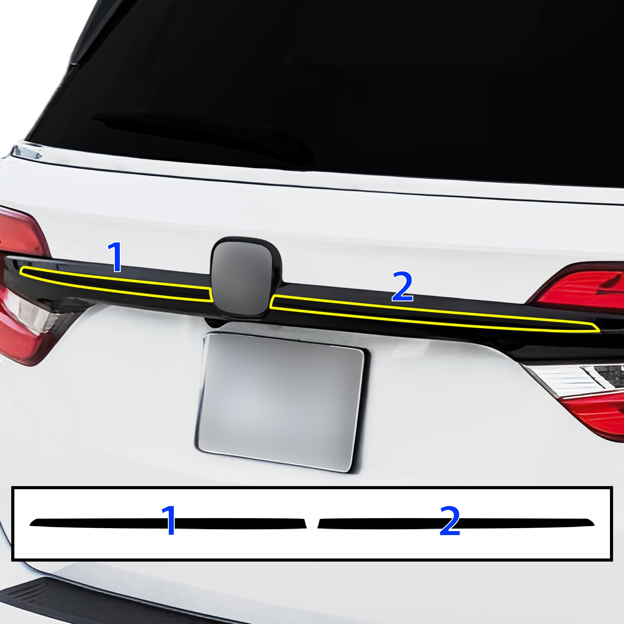 Vinyl Chrome Delete Front Grille Side Window Trim Blackout Decal Stickers Overlay Film Fits Honda Odyssey - Bogar Tech Designs