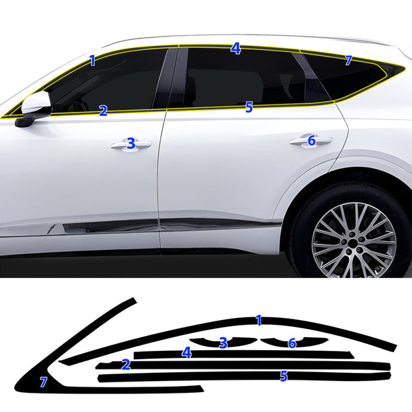 Genesis GV80 SUV Blackout Chrome Delete Kit – Precut Gloss Black Vinyl Overlays Film