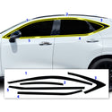 Vinyl Chrome Delete Side Window Wheel Blackout Decal Stickers Overlay Film Fits Lexus NX 2022-2024