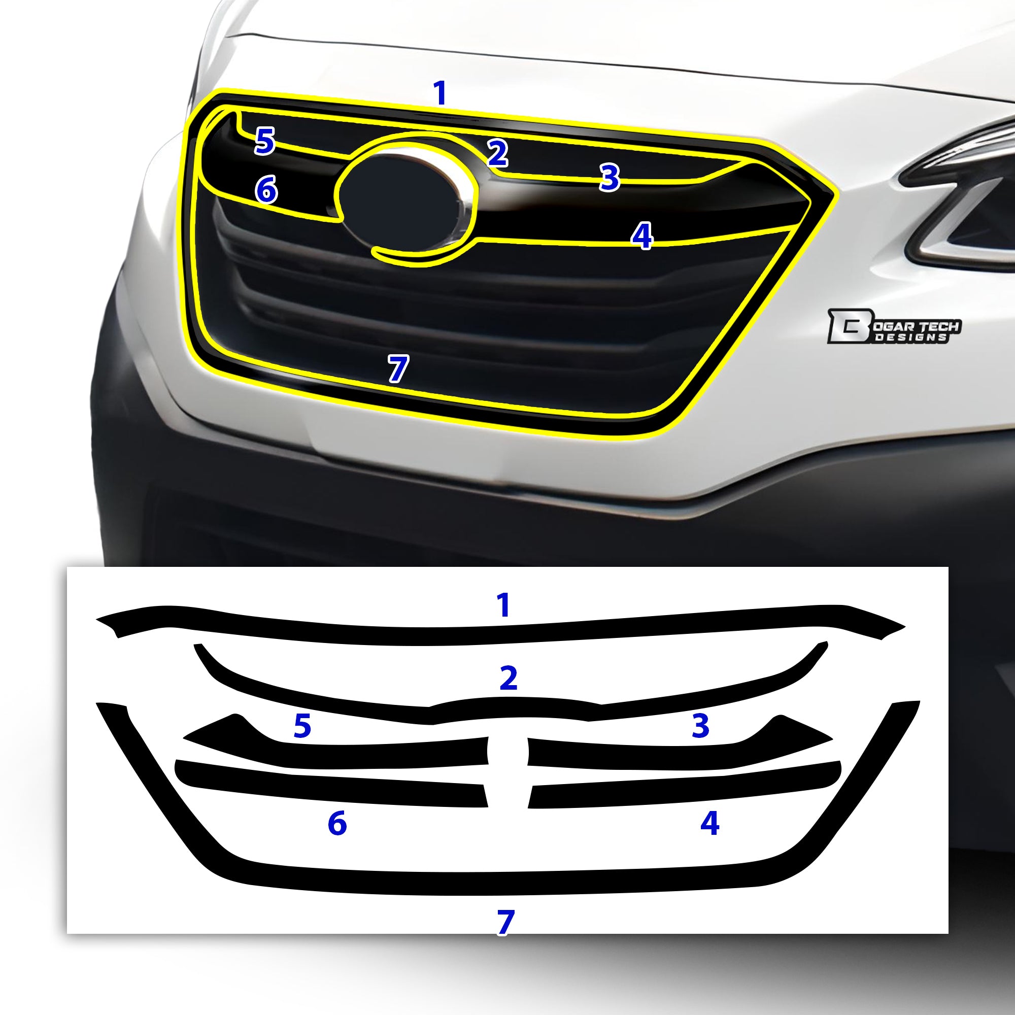 Vinyl Chrome Delete Side Window Blackout Decal Stickers Overlay Film Fits Subaru Outback Subaru Outback 2020 - 2025 - Bogar Tech Designs