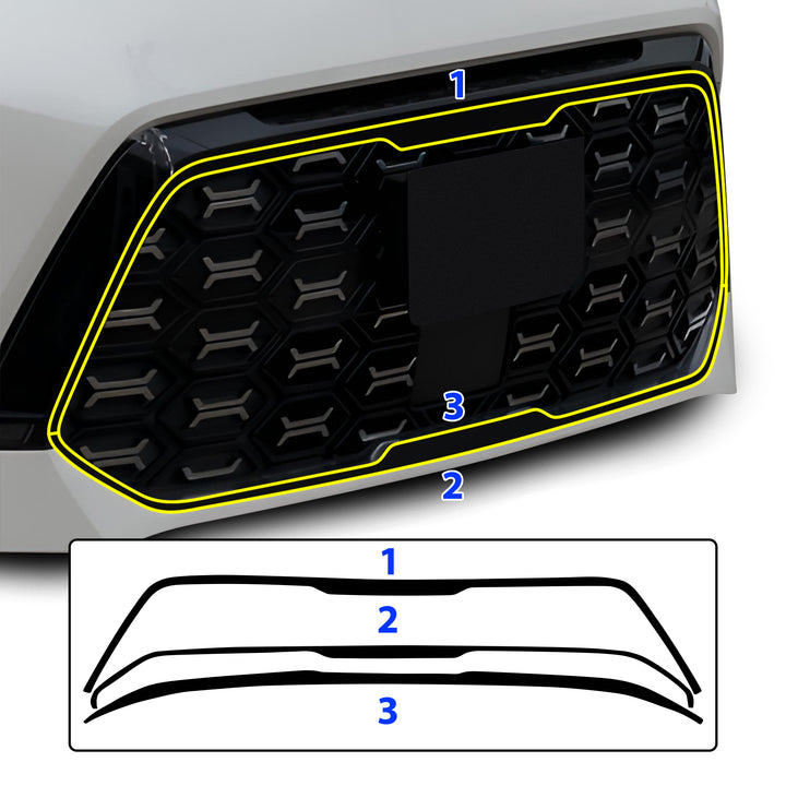 Vinyl Chrome Delete Grille Bezel Blackout Decal Stickers Overlay Film Fits Kia Soul 2023 - 2024 - Bogar Tech Designs