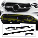 Vinyl Chrome Delete Grille Side Window Rear Rim Blackout Decal Stickers Overlay Film Fits Mercedes-Benz GLC