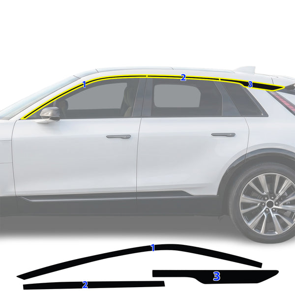 Cadillac Lyriq 2023-2026 Blackout Chrome Delete Kit - Precut Gloss Black Vinyl Overlays