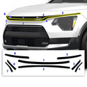 Vinyl Chrome Delete Grille Window Blackout Decal Stickers Overlay Film Fits Kia Niro 2023 2024