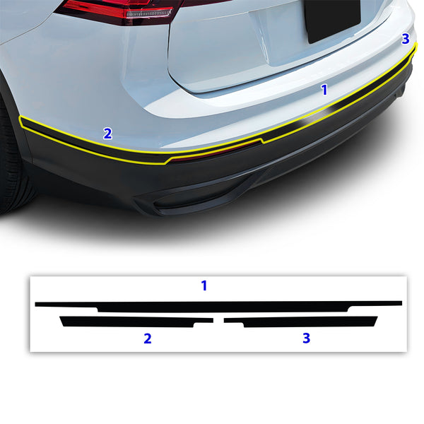 Vinyl Chrome Delete Grille Window Wheel Blackout Decal Stickers Overlay Film Fits Volkswagen Tiguan