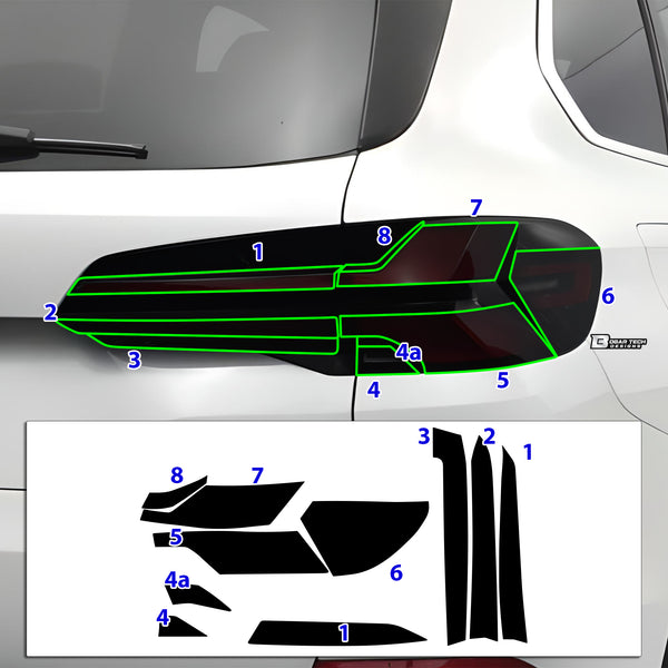 Full Headlight Taillight Precut Smoked PPF Tint Kit Film Overlay Fits BMW X5 2024+