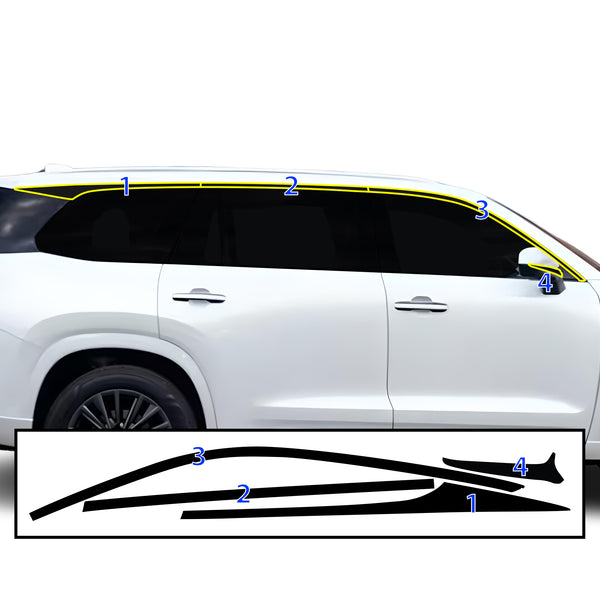 Vinyl Chrome Delete Blackout Decal Stickers Overlay Film Fits Lexus TX 2024-2025