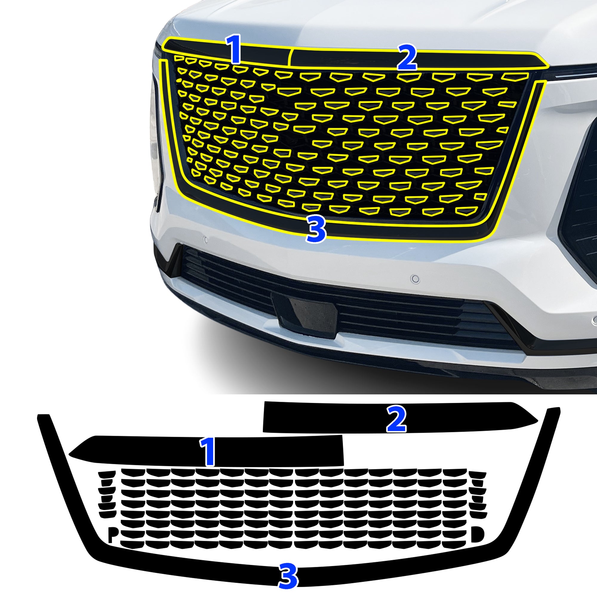 Cadillac Escalade 2021-2026 Blackout Chrome Delete Kit - Precut Gloss Black Vinyl Overlays