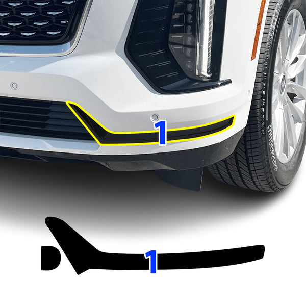 Vinyl Chrome Delete Side Window Blackout Decal Stickers Overlay Film Fits Cadillac Escalade 2021-2024