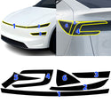 Fits Tesla Model Y 2026 Full Headlight Taillight Precut Smoked PPF Tint Kit Film Overlay