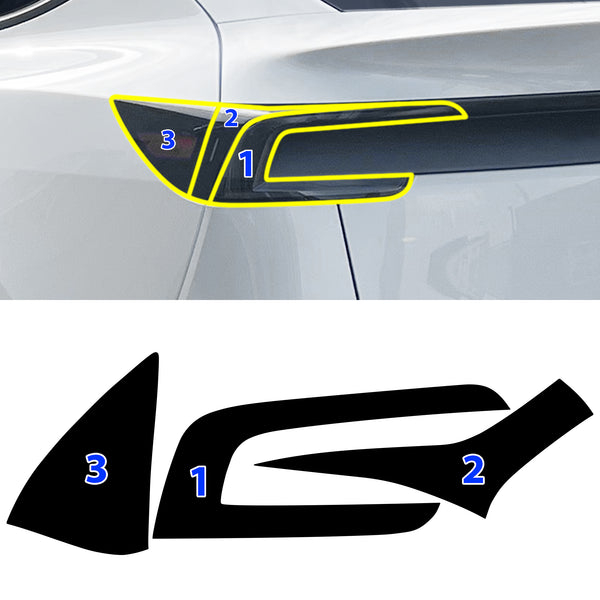 Fits Tesla Model Y 2026 Full Headlight Taillight Precut Smoked PPF Tint Kit Film Overlay