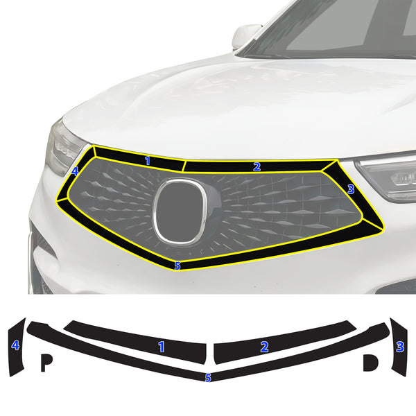 Acura RDX 2019-2026 Blackout Chrome Delete Kit - Precut Gloss Black Vinyl Overlays
