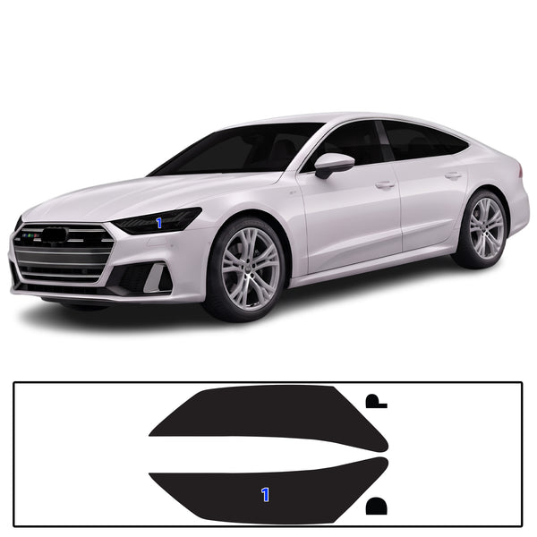 Audi S7 A7 Sportback 2019–2026 Dark Smoke Headlight & Taillight Tint Kit – Precut Vinyl Lens Overlays