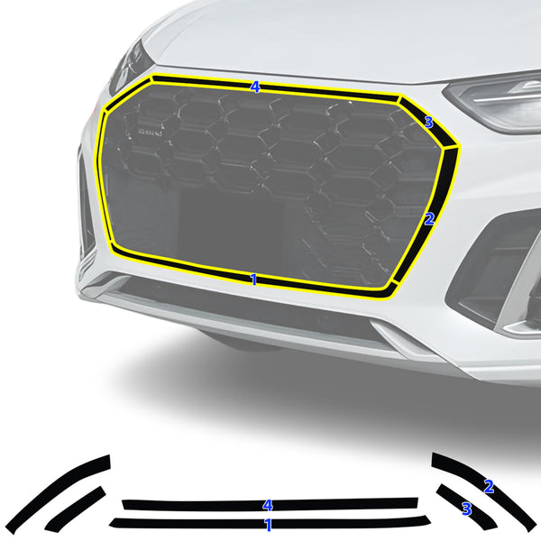Audi Q5 2019-2025 Blackout Chrome Delete Kit - Precut Gloss Black Vinyl Overlays