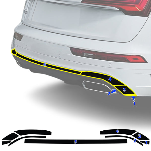 Audi Q5 2019-2025 Blackout Chrome Delete Kit - Precut Gloss Black Vinyl Overlays