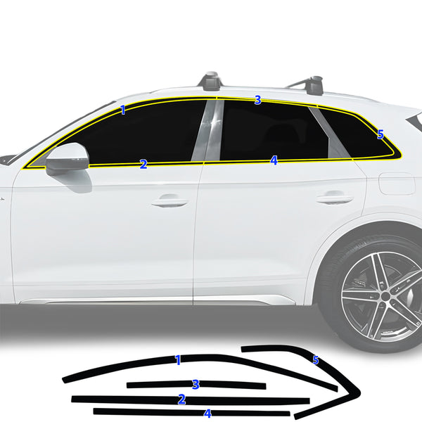 Audi Q5 2019-2025 Blackout Chrome Delete Kit - Precut Gloss Black Vinyl Overlays