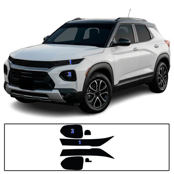 Chevrolet Trailblazer 2021–2023 Dark Smoke Headlight & Taillight Tint Kit – Precut Vinyl Lens Overlays