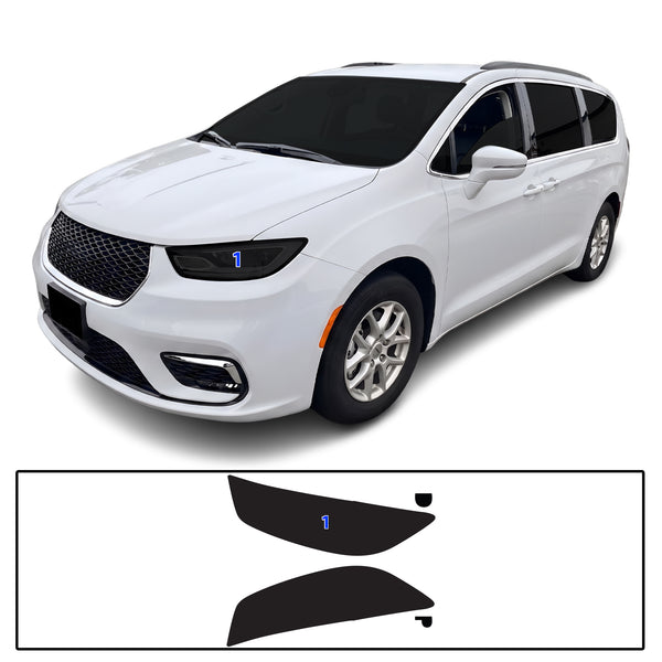 Chrysler Pacifica 2021-2026 Dark Smoke Headlight & Taillight Tint Kit – Precut Vinyl Lens Overlays