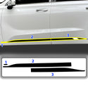 Side Window Skirt Vinyl Chrome Delete Trim Blackout Decal Stickers Overlay Film Fits Hyundai Palisade 2020-2024