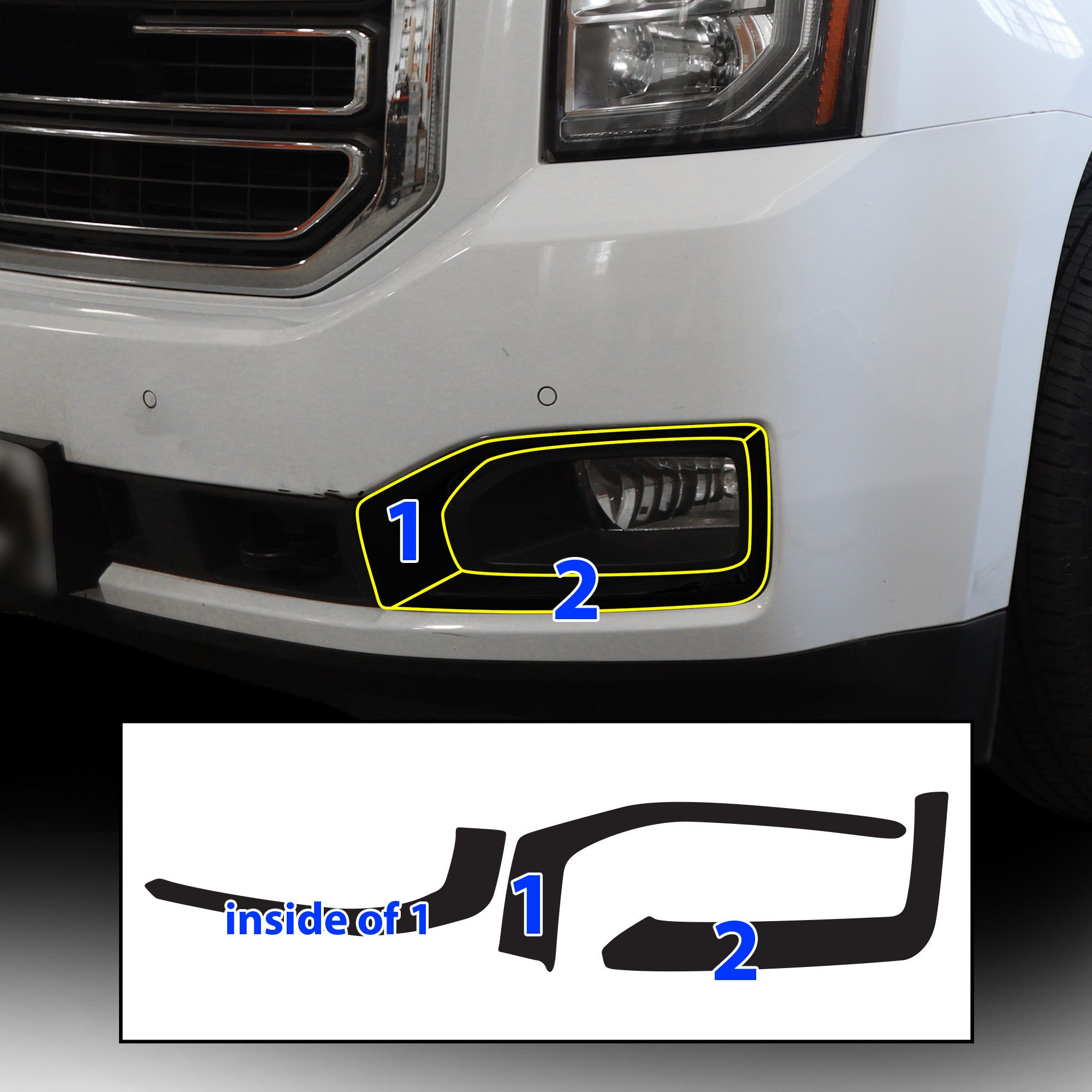 Vinyl Chrome Delete Blackout Decal Stickers Overlay Film Fits GMC Yukon XL 2015 - 2020 - Bogar Tech Designs