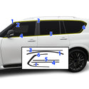 Infiniti QX80 2011-2024 Blackout Chrome Delete Kit – Precut Gloss Black Vinyl Overlays