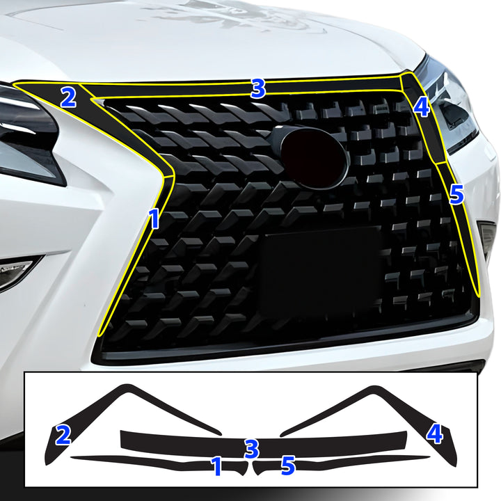 Vinyl Chrome Delete Blackout Decal Stickers Overlay Film Fits Lexus GX 2010 - 2023 - Bogar Tech Designs