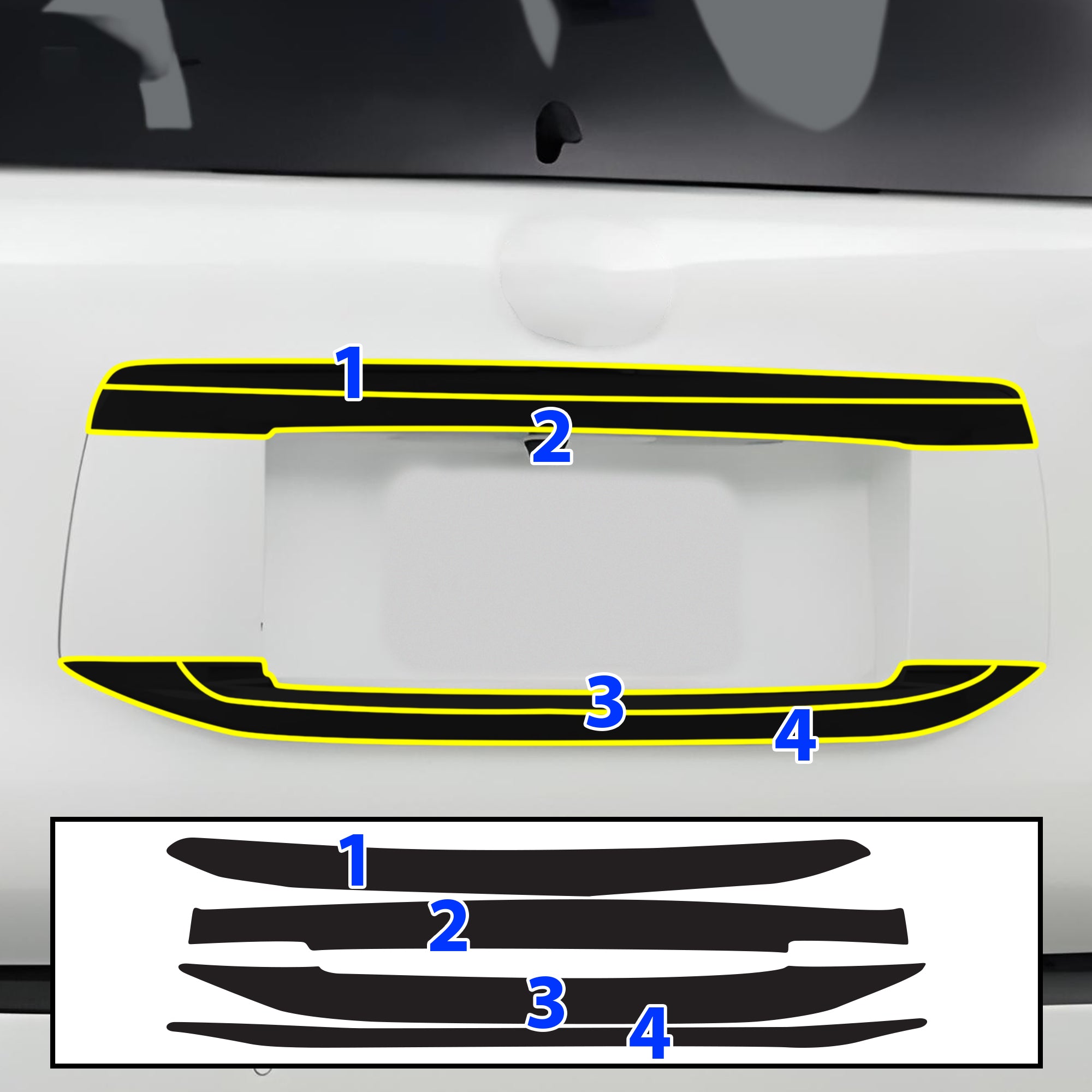 Vinyl Chrome Delete Blackout Decal Stickers Overlay Film Fits Lexus GX 2010 - 2023 - Bogar Tech Designs